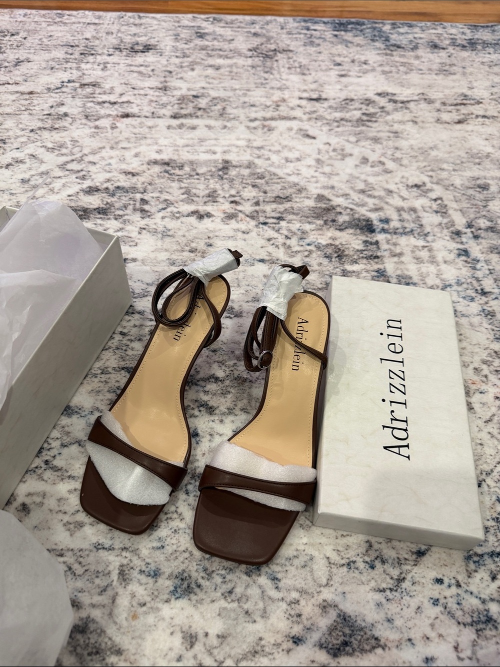 Women's Brown Ankle-Strap Sandals with Cream Accent